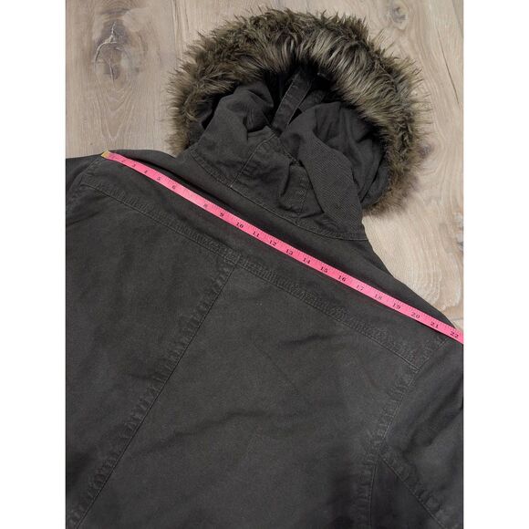 American Eagle Heavyweight Parka Military Field Jacket with Faux Fur Hood - Picture 9 of 16